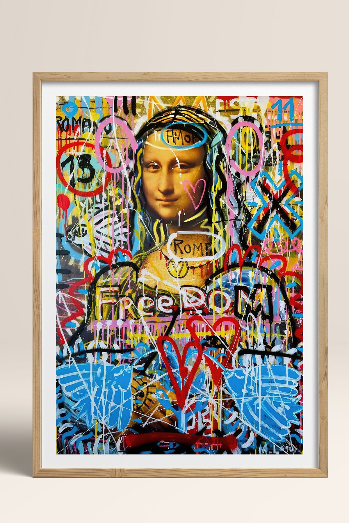 HOMEPACK Ahşap Çerçeveli Tablo Çerçeveli Poster Sanatsal Modern Duvar Dekoru TK-1103