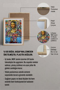 HOMEPACK Ahşap Çerçeveli Tablo Çerçeveli Poster Sanatsal Modern Duvar Dekoru TK-1103