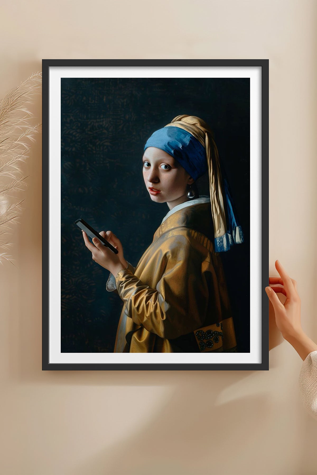HOMEPACK Ahşap Çerçeveli Tablo Çerçeveli Poster Sanatsal Modern Duvar Dekoru TK-1104