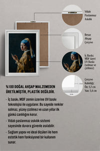 HOMEPACK Ahşap Çerçeveli Tablo Çerçeveli Poster Sanatsal Modern Duvar Dekoru TK-1104