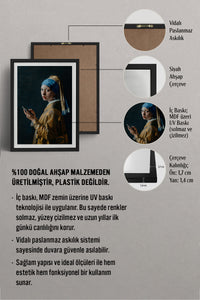 HOMEPACK Ahşap Çerçeveli Tablo Çerçeveli Poster Sanatsal Modern Duvar Dekoru TK-1104