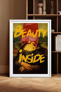 HOMEPACK Ahşap Çerçeveli Tablo Çerçeveli Poster Sanatsal Modern Duvar Dekoru TK-1105