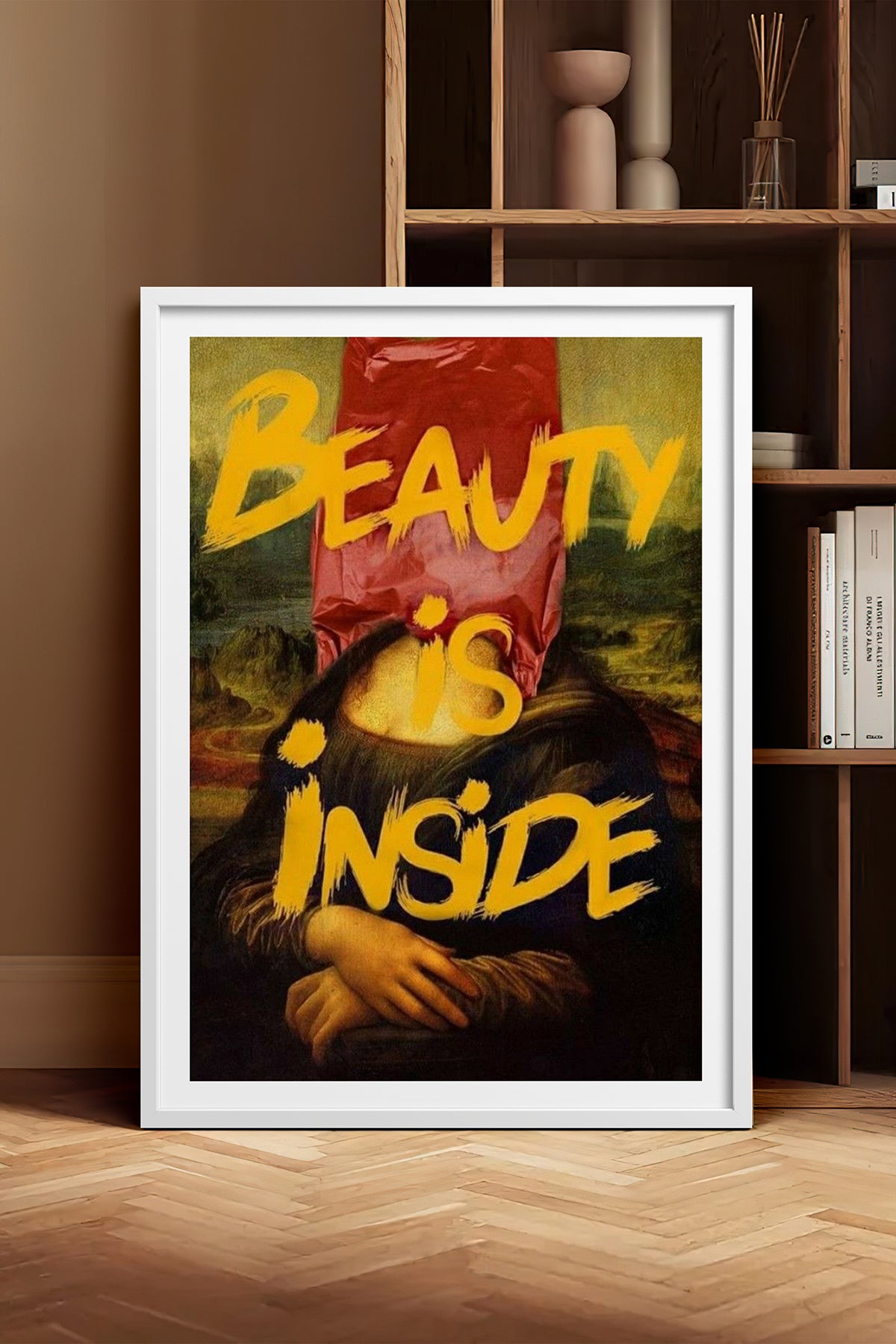 HOMEPACK Ahşap Çerçeveli Tablo Çerçeveli Poster Sanatsal Modern Duvar Dekoru TK-1105