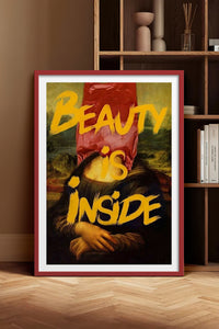 HOMEPACK Ahşap Çerçeveli Tablo Çerçeveli Poster Sanatsal Modern Duvar Dekoru TK-1105
