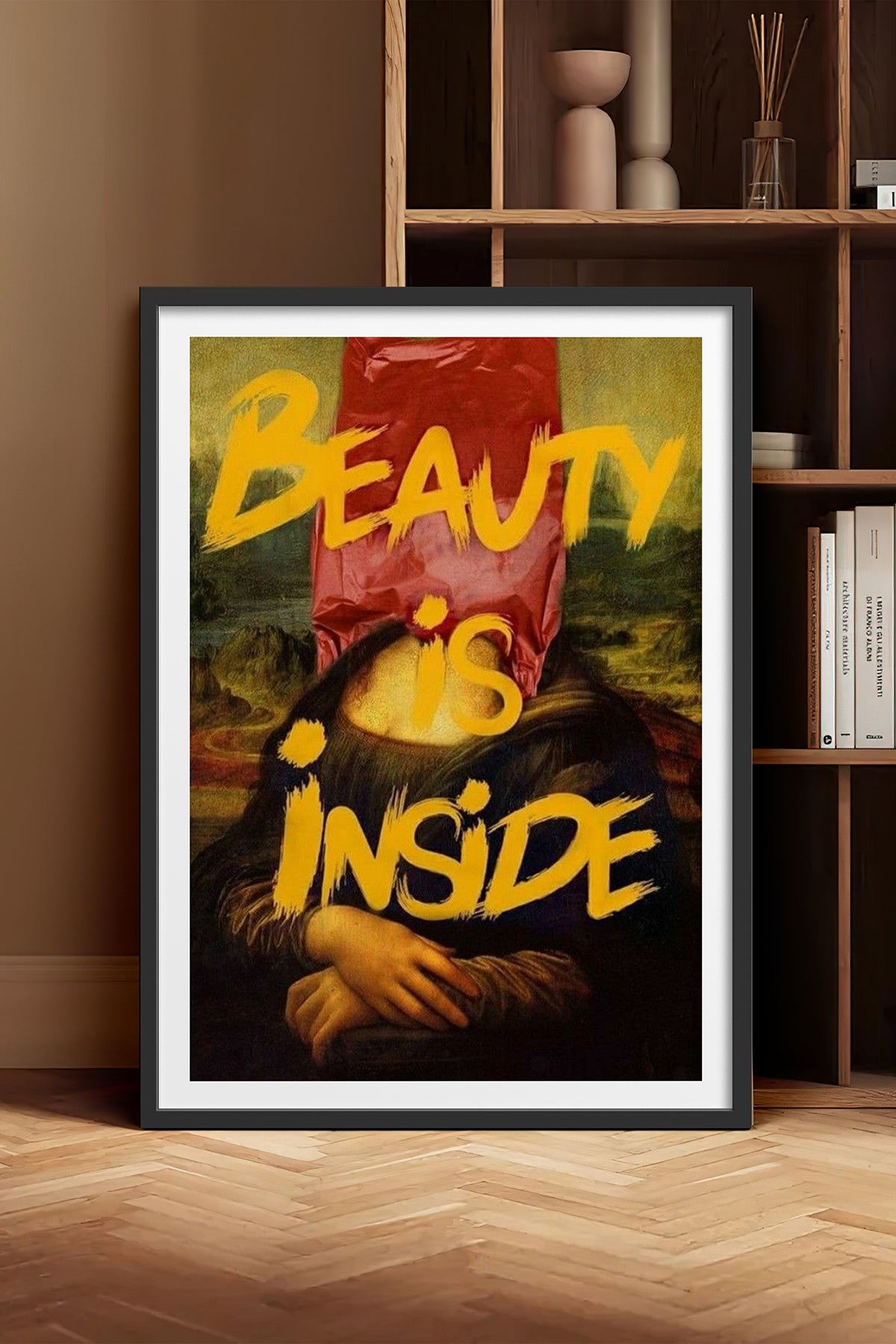 HOMEPACK Ahşap Çerçeveli Tablo Çerçeveli Poster Sanatsal Modern Duvar Dekoru TK-1105