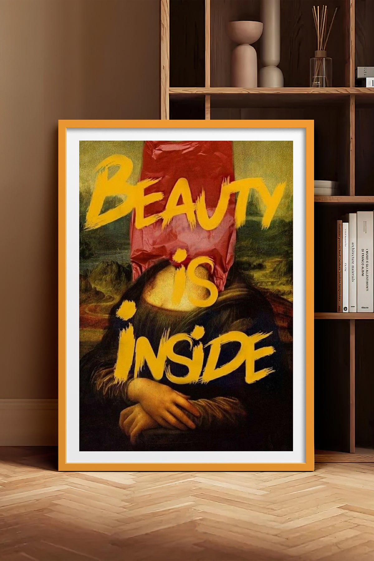 HOMEPACK Ahşap Çerçeveli Tablo Çerçeveli Poster Sanatsal Modern Duvar Dekoru TK-1105