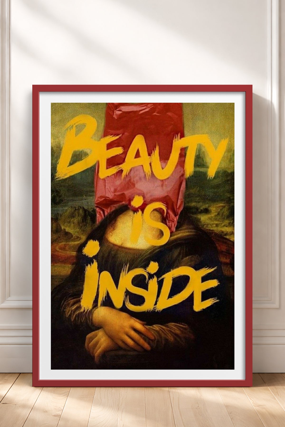 HOMEPACK Ahşap Çerçeveli Tablo Çerçeveli Poster Sanatsal Modern Duvar Dekoru TK-1105