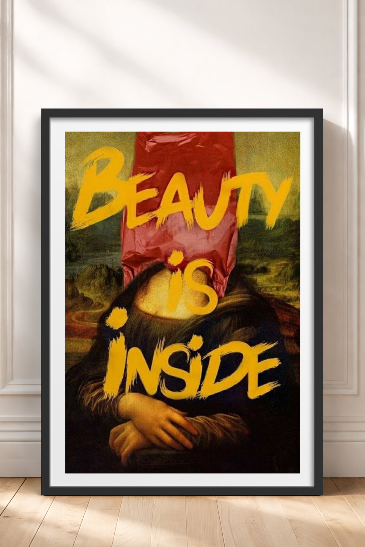HOMEPACK Ahşap Çerçeveli Tablo Çerçeveli Poster Sanatsal Modern Duvar Dekoru TK-1105