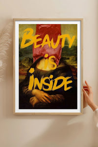 HOMEPACK Ahşap Çerçeveli Tablo Çerçeveli Poster Sanatsal Modern Duvar Dekoru TK-1105