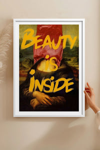 HOMEPACK Ahşap Çerçeveli Tablo Çerçeveli Poster Sanatsal Modern Duvar Dekoru TK-1105