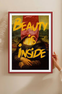 HOMEPACK Ahşap Çerçeveli Tablo Çerçeveli Poster Sanatsal Modern Duvar Dekoru TK-1105
