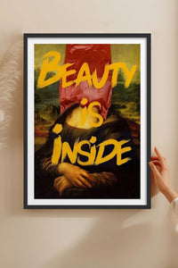 HOMEPACK Ahşap Çerçeveli Tablo Çerçeveli Poster Sanatsal Modern Duvar Dekoru TK-1105