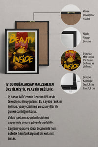HOMEPACK Ahşap Çerçeveli Tablo Çerçeveli Poster Sanatsal Modern Duvar Dekoru TK-1105