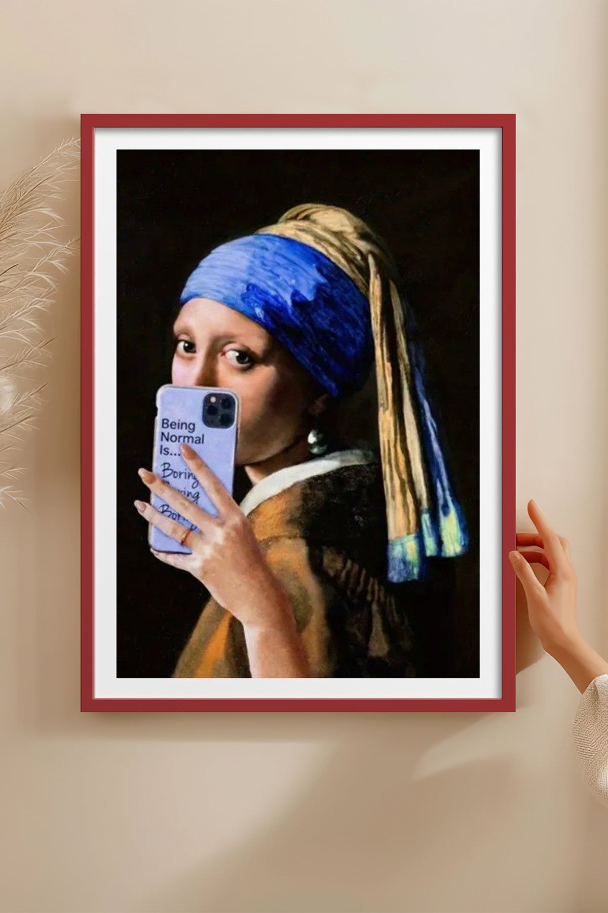 HOMEPACK Ahşap Çerçeveli Tablo Çerçeveli Poster Sanatsal Modern Duvar Dekoru TK-1106