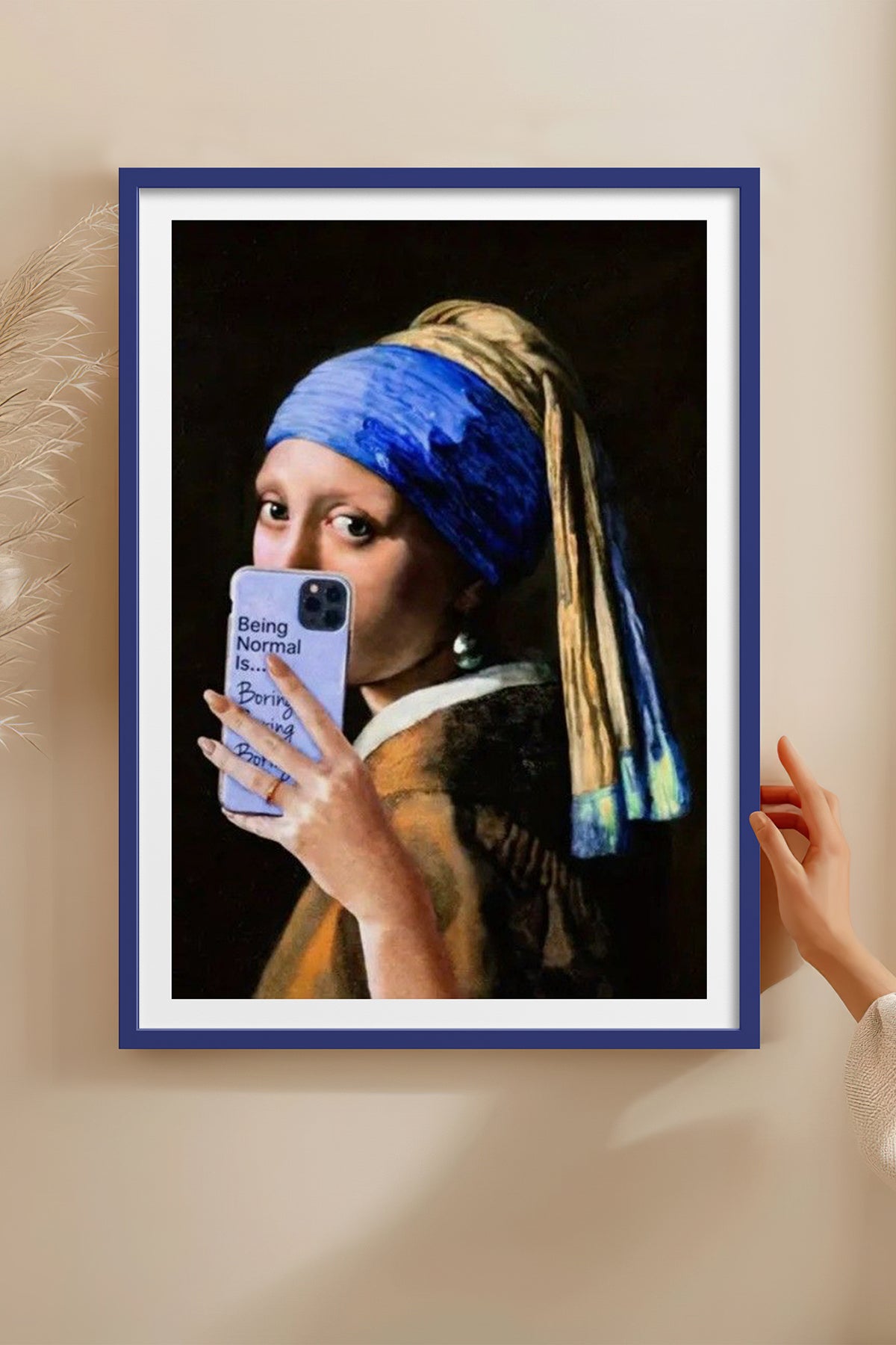 HOMEPACK Ahşap Çerçeveli Tablo Çerçeveli Poster Sanatsal Modern Duvar Dekoru TK-1106