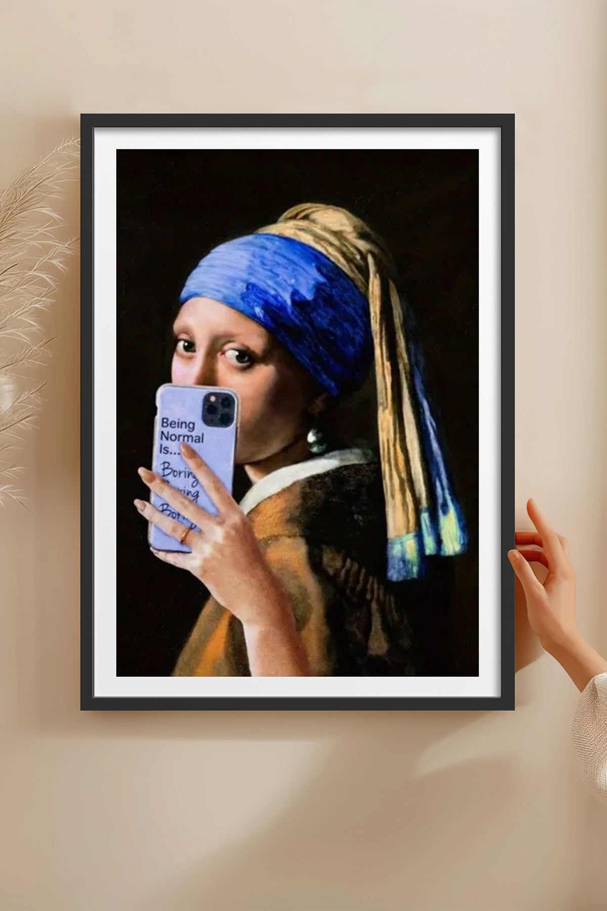 HOMEPACK Ahşap Çerçeveli Tablo Çerçeveli Poster Sanatsal Modern Duvar Dekoru TK-1106