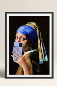 HOMEPACK Ahşap Çerçeveli Tablo Çerçeveli Poster Sanatsal Modern Duvar Dekoru TK-1106