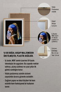 HOMEPACK Ahşap Çerçeveli Tablo Çerçeveli Poster Sanatsal Modern Duvar Dekoru TK-1106