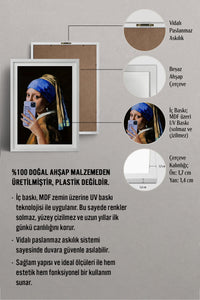 HOMEPACK Ahşap Çerçeveli Tablo Çerçeveli Poster Sanatsal Modern Duvar Dekoru TK-1106