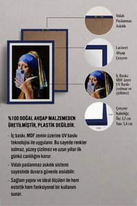 HOMEPACK Ahşap Çerçeveli Tablo Çerçeveli Poster Sanatsal Modern Duvar Dekoru TK-1106