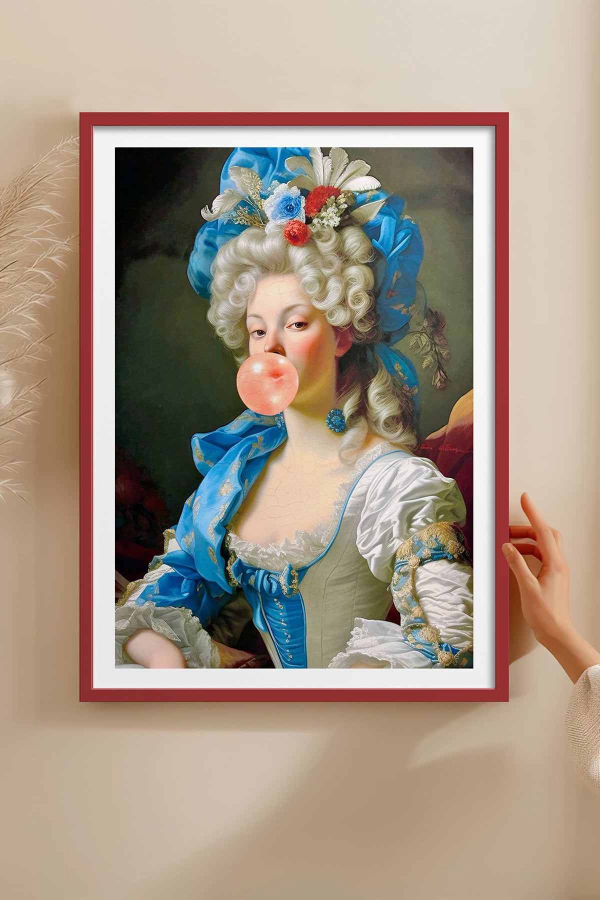 HOMEPACK Ahşap Çerçeveli Tablo Çerçeveli Poster Sanatsal Modern Duvar Dekoru TK-1107