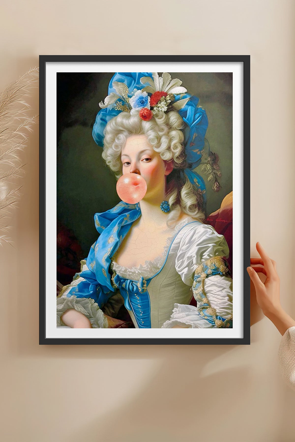 HOMEPACK Ahşap Çerçeveli Tablo Çerçeveli Poster Sanatsal Modern Duvar Dekoru TK-1107