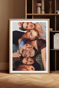 HOMEPACK Ahşap Çerçeveli Tablo Çerçeveli Poster Sanatsal Modern Duvar Dekoru TK-1108