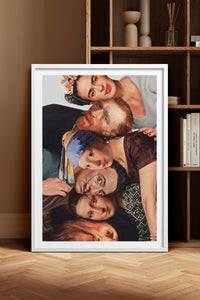 HOMEPACK Ahşap Çerçeveli Tablo Çerçeveli Poster Sanatsal Modern Duvar Dekoru TK-1108