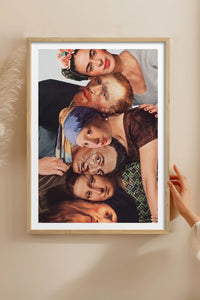 HOMEPACK Ahşap Çerçeveli Tablo Çerçeveli Poster Sanatsal Modern Duvar Dekoru TK-1108