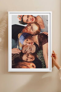 HOMEPACK Ahşap Çerçeveli Tablo Çerçeveli Poster Sanatsal Modern Duvar Dekoru TK-1108