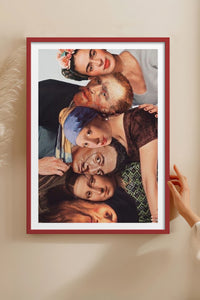 HOMEPACK Ahşap Çerçeveli Tablo Çerçeveli Poster Sanatsal Modern Duvar Dekoru TK-1108