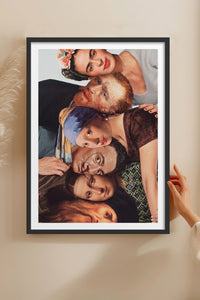 HOMEPACK Ahşap Çerçeveli Tablo Çerçeveli Poster Sanatsal Modern Duvar Dekoru TK-1108