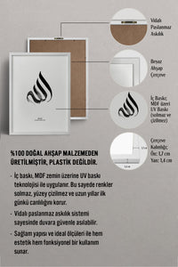 HOMEPACK Ahşap Çerçeveli Tablo Çerçeveli Poster Sanatsal Modern Duvar Dekoru TK-1167