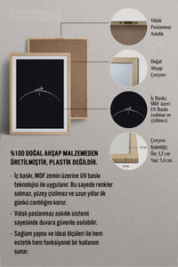 HOMEPACK Ahşap Çerçeveli Tablo Çerçeveli Poster Sanatsal Modern Duvar Dekoru TK-1176