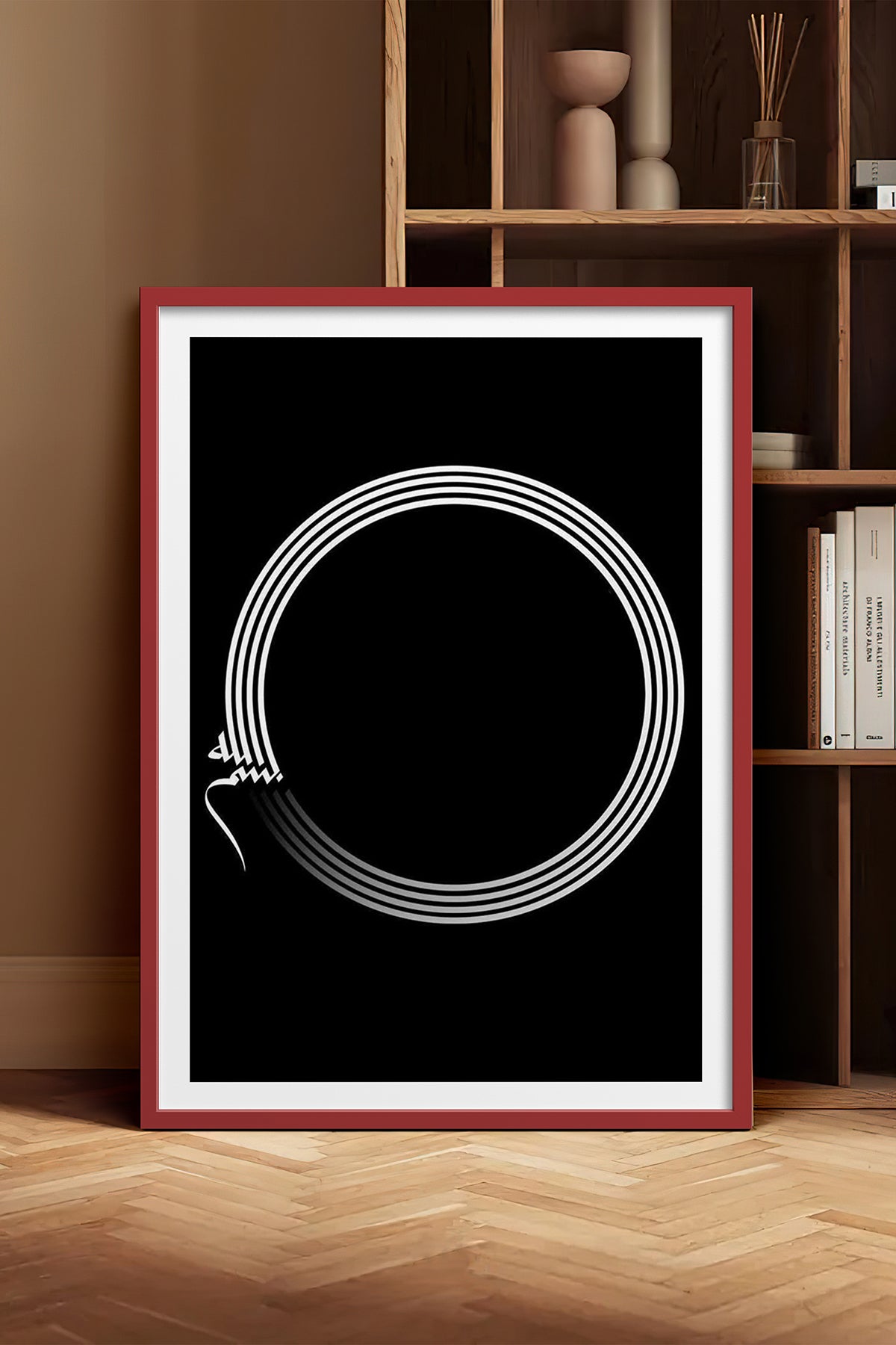 HOMEPACK Ahşap Çerçeveli Tablo Çerçeveli Poster Sanatsal Modern Duvar Dekoru TK-1177
