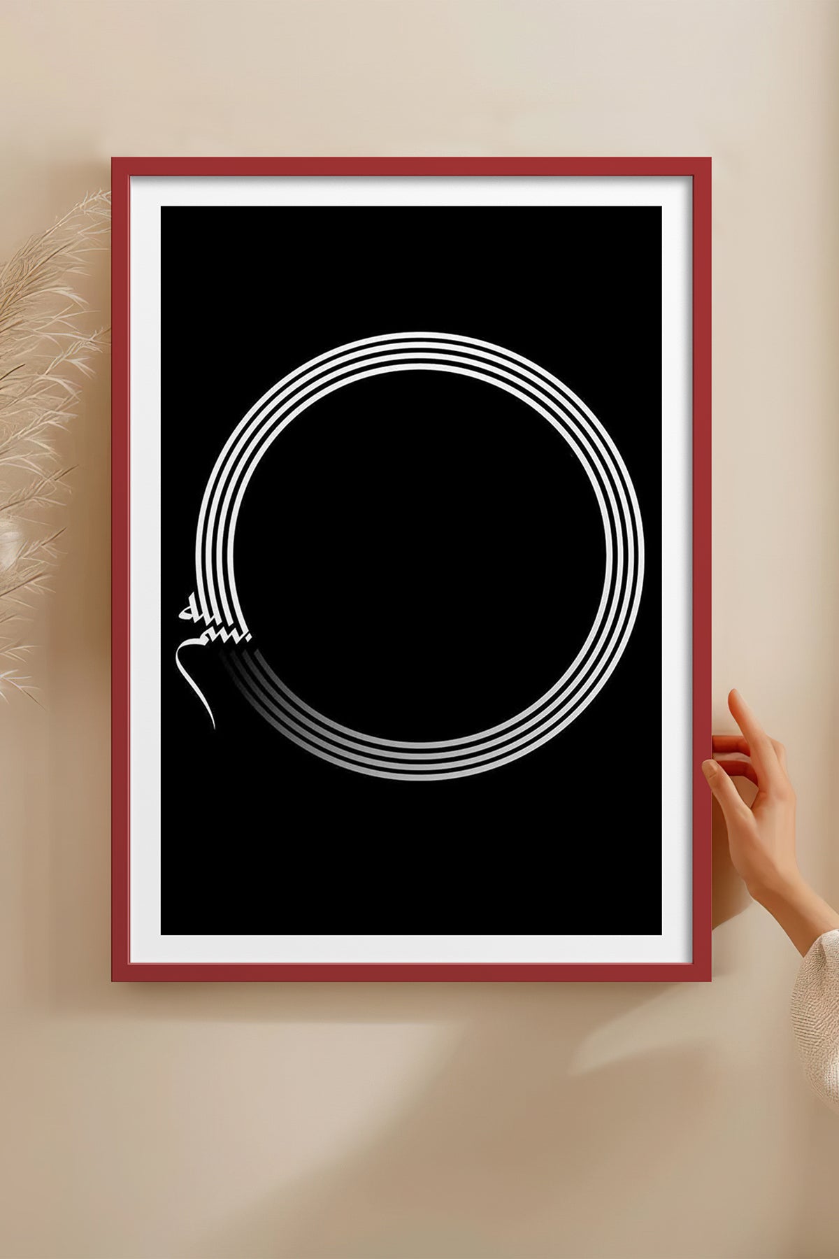 HOMEPACK Ahşap Çerçeveli Tablo Çerçeveli Poster Sanatsal Modern Duvar Dekoru TK-1177