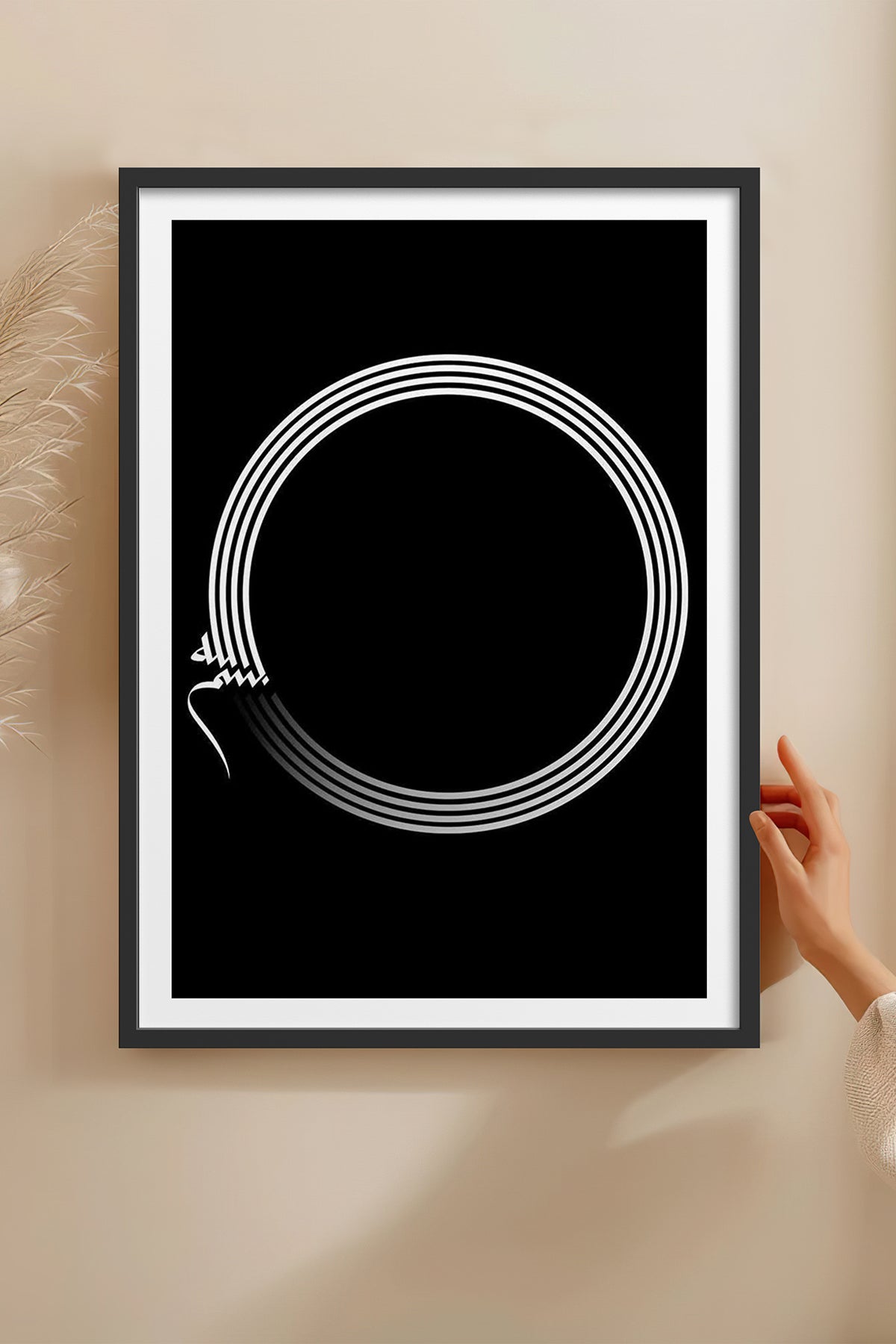 HOMEPACK Ahşap Çerçeveli Tablo Çerçeveli Poster Sanatsal Modern Duvar Dekoru TK-1177