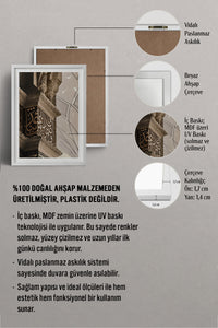 HOMEPACK Ahşap Çerçeveli Tablo Çerçeveli Poster Sanatsal Modern Duvar Dekoru TK-1180