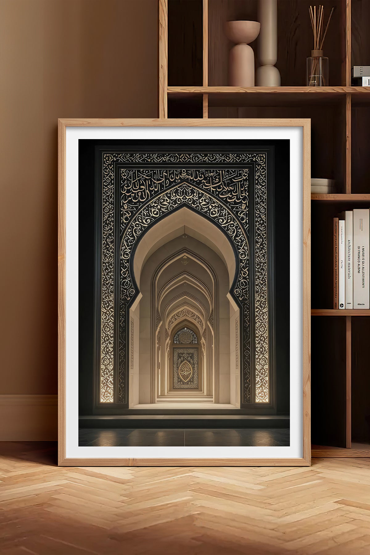 HOMEPACK Ahşap Çerçeveli Tablo Çerçeveli Poster Sanatsal Modern Duvar Dekoru TK-1181
