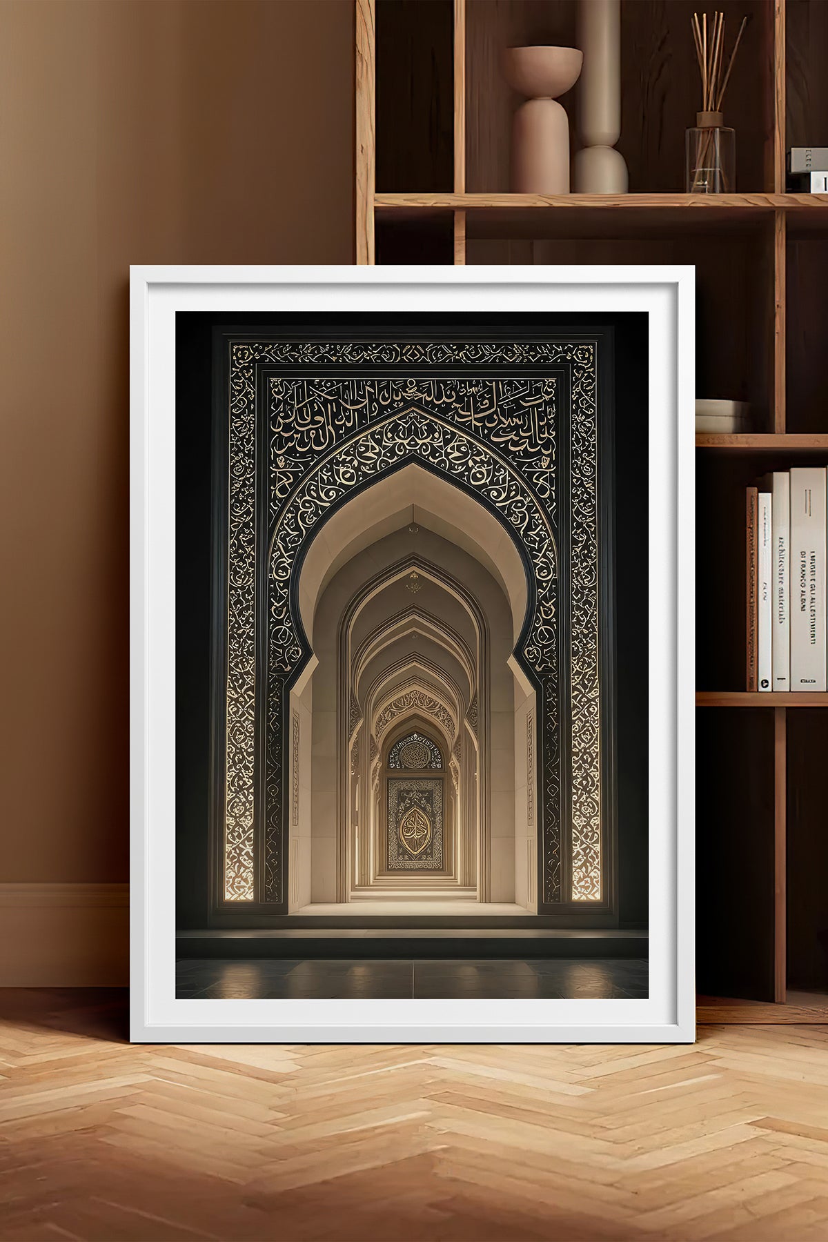 HOMEPACK Ahşap Çerçeveli Tablo Çerçeveli Poster Sanatsal Modern Duvar Dekoru TK-1181