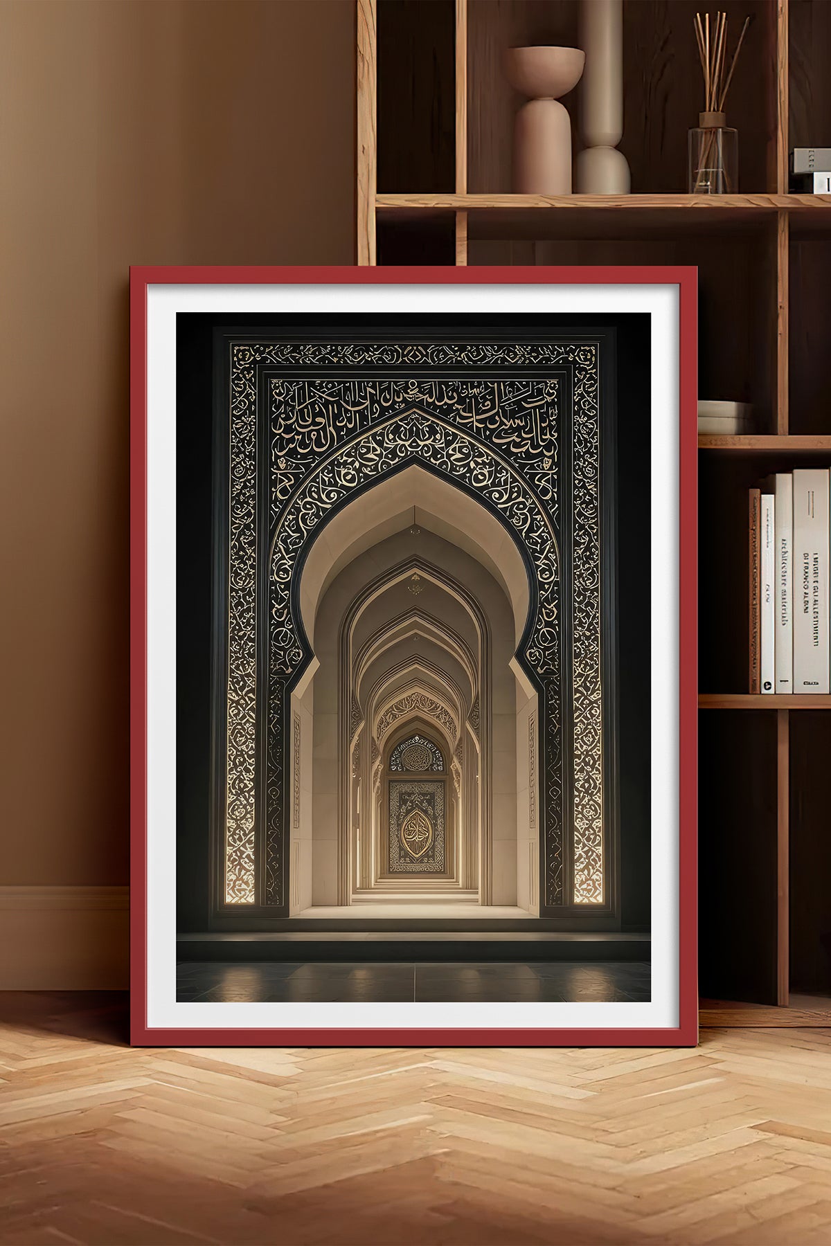 HOMEPACK Ahşap Çerçeveli Tablo Çerçeveli Poster Sanatsal Modern Duvar Dekoru TK-1181