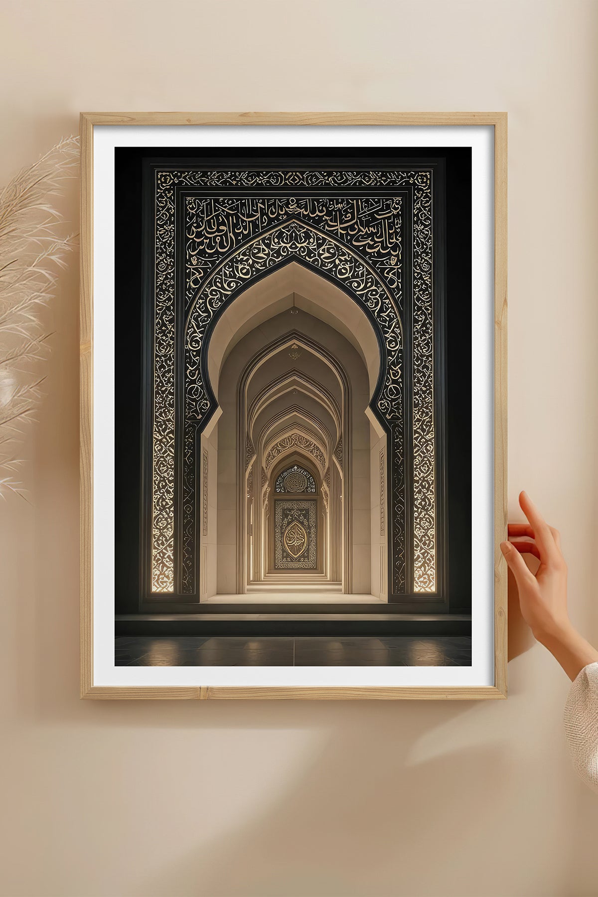 HOMEPACK Ahşap Çerçeveli Tablo Çerçeveli Poster Sanatsal Modern Duvar Dekoru TK-1181