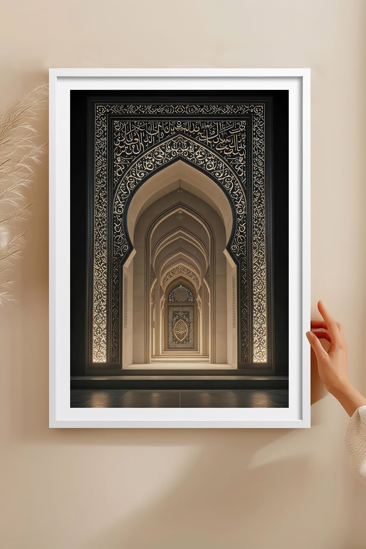 HOMEPACK Ahşap Çerçeveli Tablo Çerçeveli Poster Sanatsal Modern Duvar Dekoru TK-1181