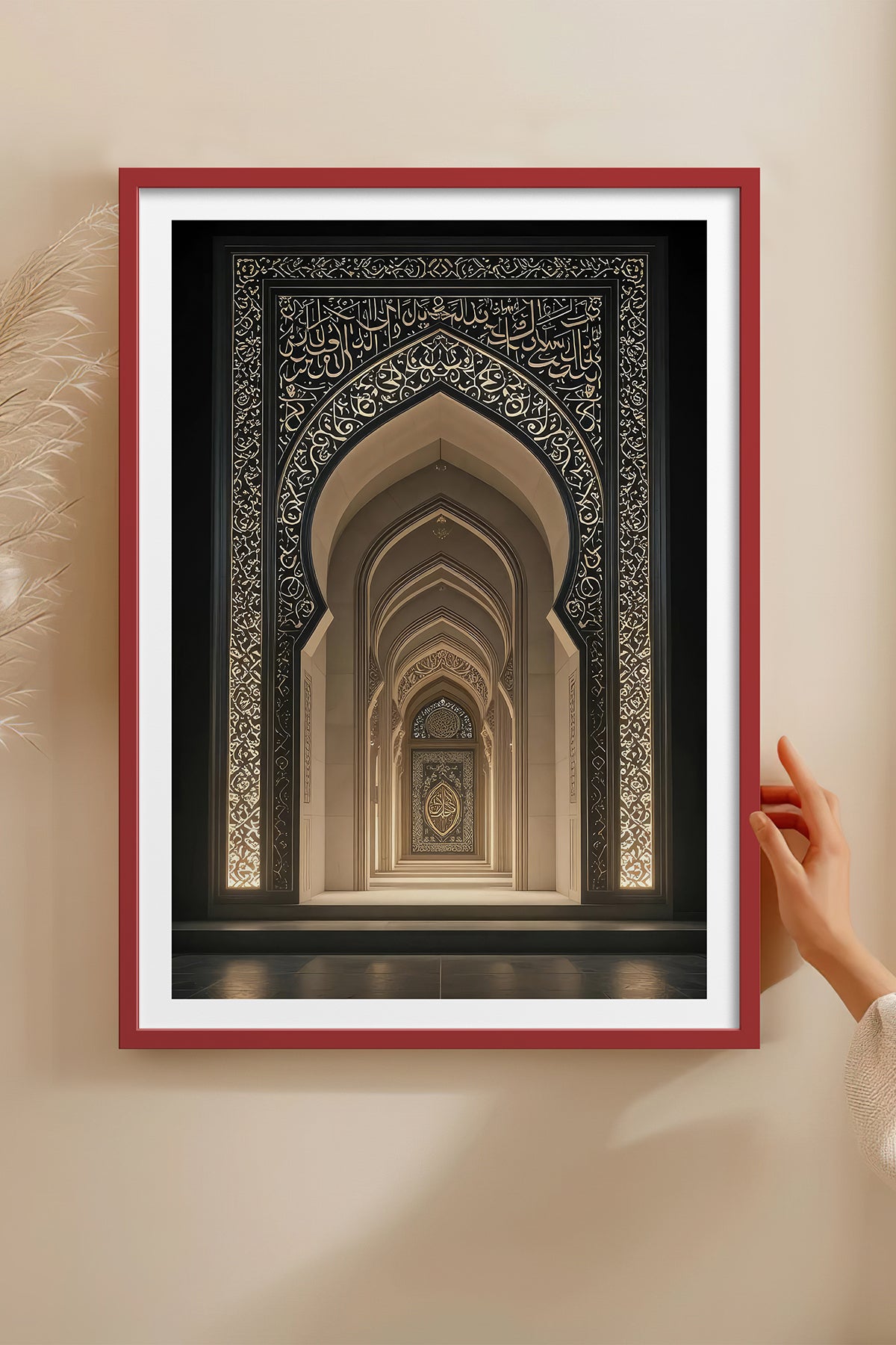 HOMEPACK Ahşap Çerçeveli Tablo Çerçeveli Poster Sanatsal Modern Duvar Dekoru TK-1181