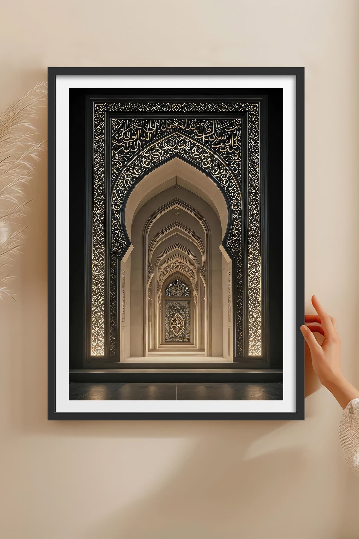 HOMEPACK Ahşap Çerçeveli Tablo Çerçeveli Poster Sanatsal Modern Duvar Dekoru TK-1181