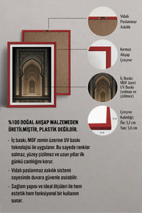 HOMEPACK Ahşap Çerçeveli Tablo Çerçeveli Poster Sanatsal Modern Duvar Dekoru TK-1181
