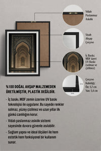 HOMEPACK Ahşap Çerçeveli Tablo Çerçeveli Poster Sanatsal Modern Duvar Dekoru TK-1181