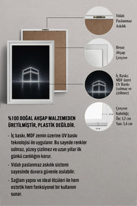 HOMEPACK Ahşap Çerçeveli Tablo Çerçeveli Poster Sanatsal Modern Duvar Dekoru TK-1182
