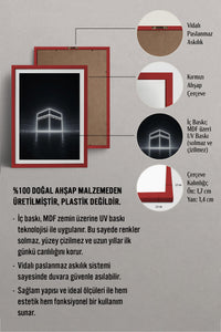 HOMEPACK Ahşap Çerçeveli Tablo Çerçeveli Poster Sanatsal Modern Duvar Dekoru TK-1182