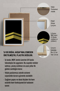 HOMEPACK Ahşap Çerçeveli Tablo Çerçeveli Poster Sanatsal Modern Duvar Dekoru TK-1183